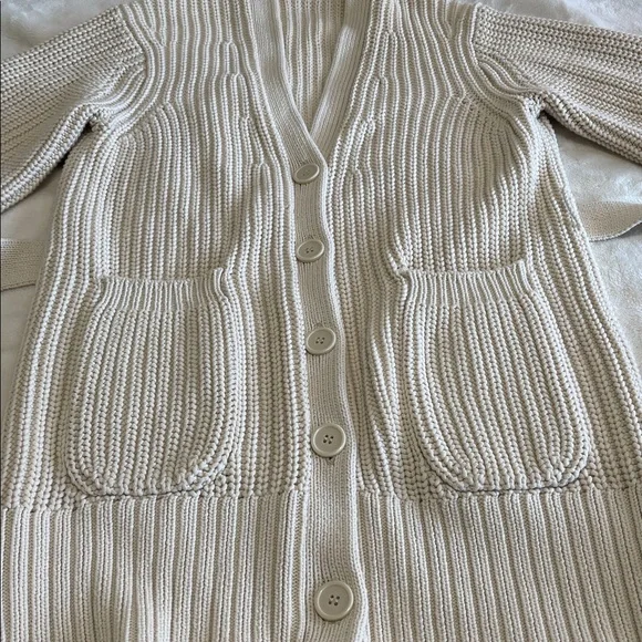 Equipment Cream Belted Cardigan Sweater - Picture 11 of 15